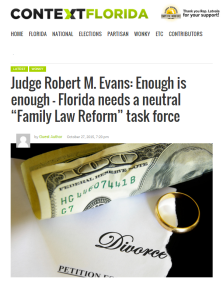 Florida Ret. Judge Robert M Evans on Family Law Reform Enough is Enough - 2015