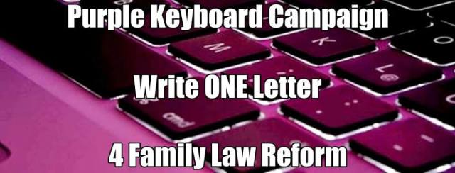 Purple Keyboard Campaign 4 Family Justice Law Reform - 2015