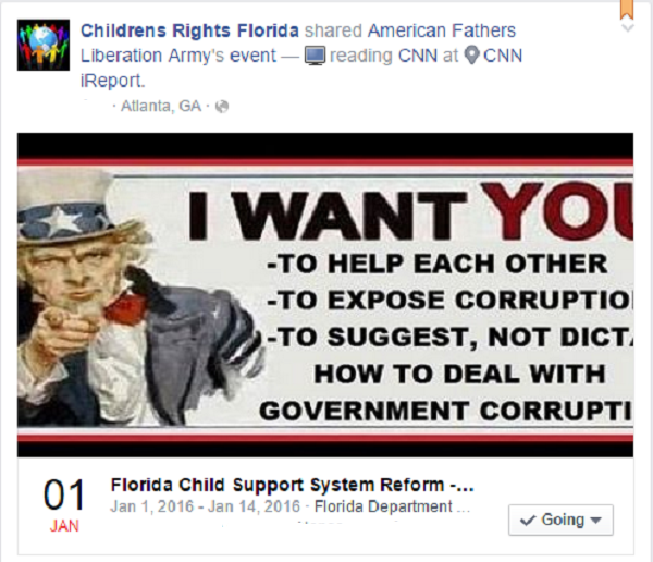 Florida Child Support System Cyber Protest - 2016